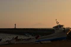 夕方の漁港