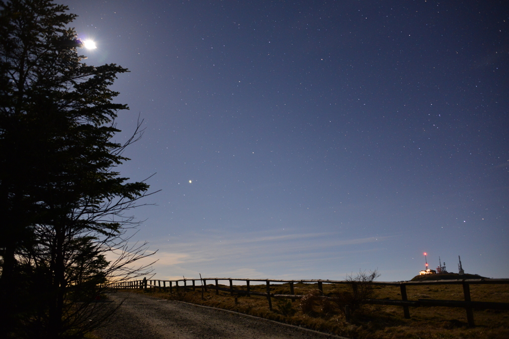 月と星空