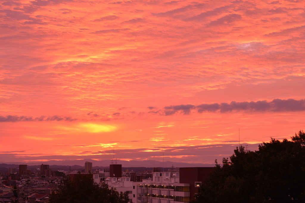 朝焼け全景