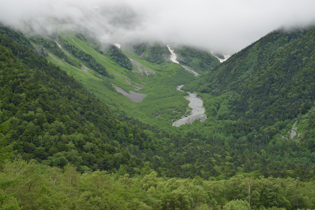 岳沢遠景