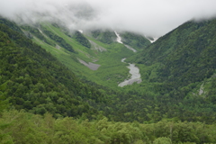 岳沢遠景
