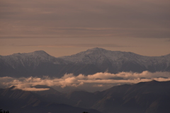 間ノ岳と雲