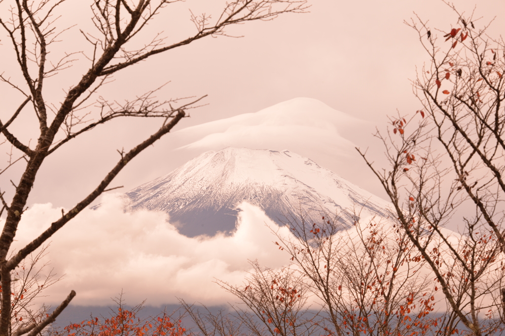 初冬の富士山