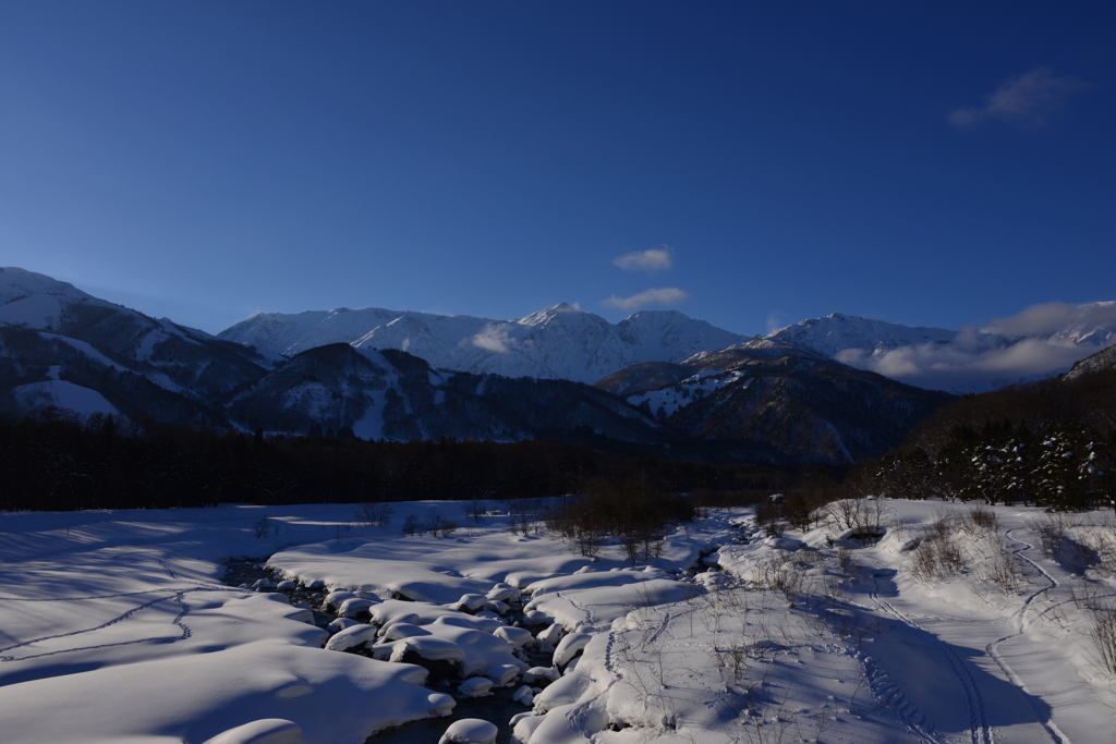 晴れ間の雪景色