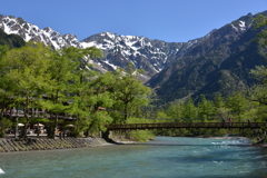 河童橋と穂高の峰