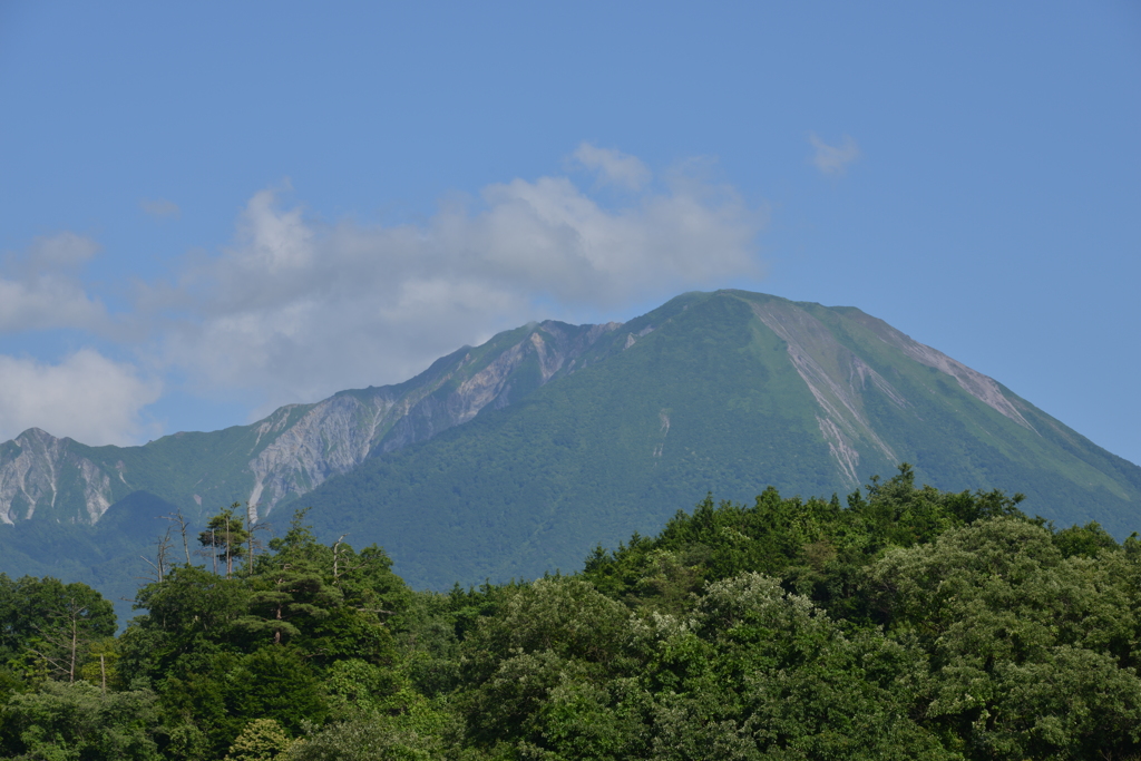 大山のアップ