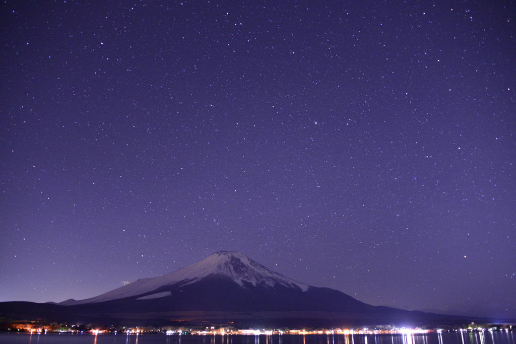 富士山と星空