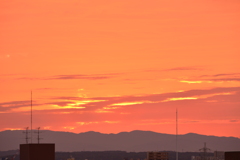 朝焼けの中の輝き