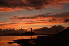 雨上がりの夕景