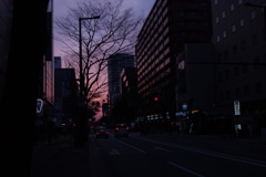 夕暮れ