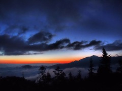 西穂山荘からの夕焼け