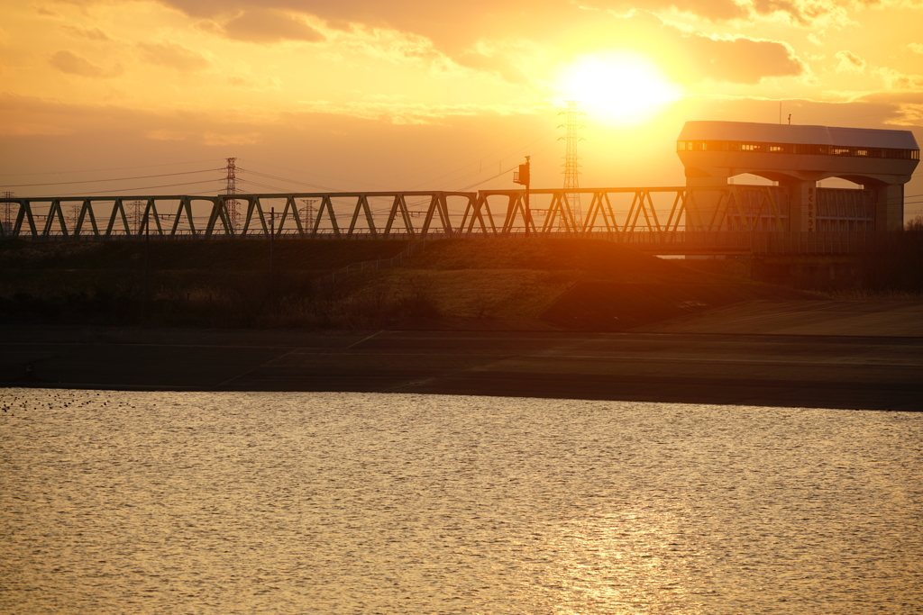 沈みゆく夕陽