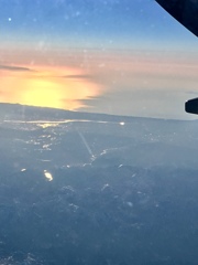 飛行機からの夕日