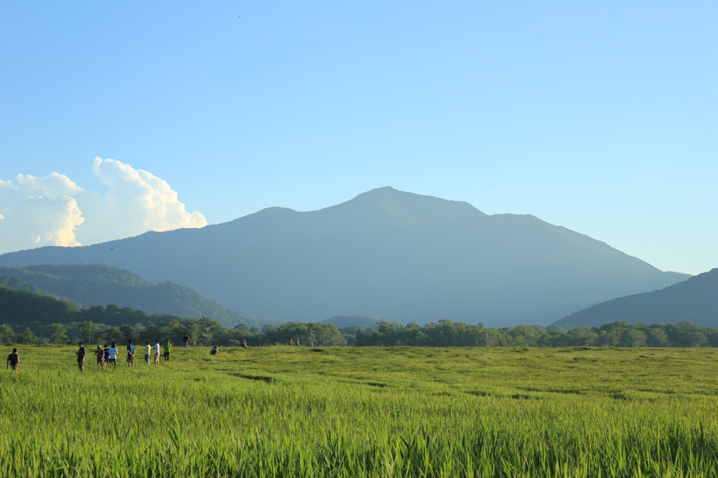夕方の至仏山