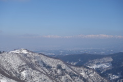 牛岳スキー場と立山連峰