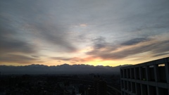 今朝の山