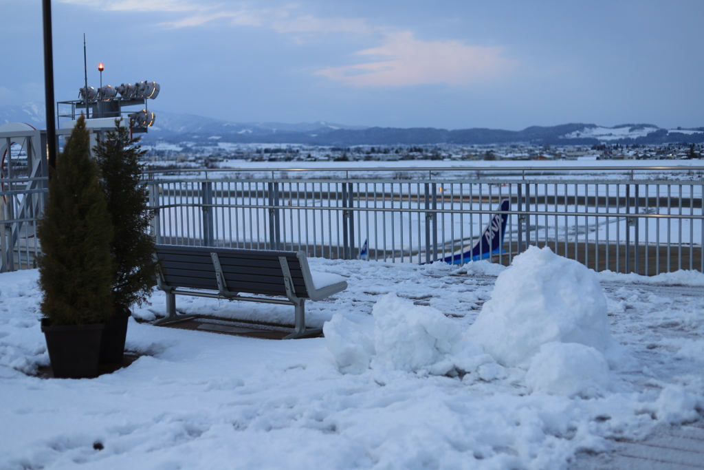 無残な雪だるま