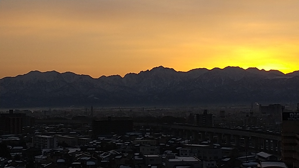 立山からの日の出