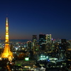 東京タワーと沈んだ夕陽