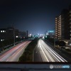 歩道橋の上から