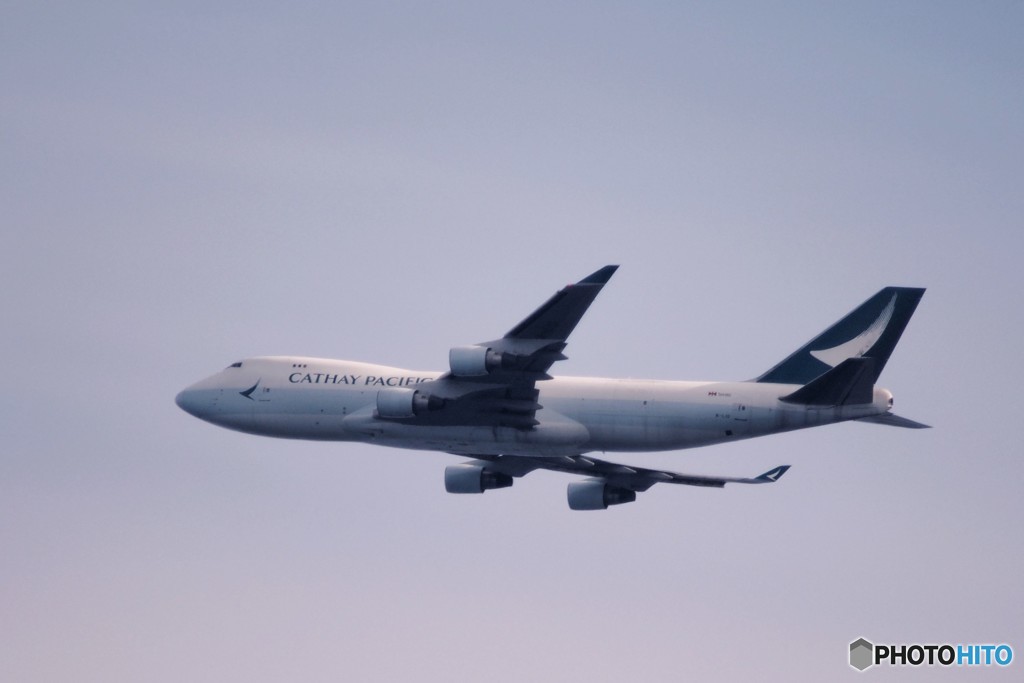 関空に向かう747