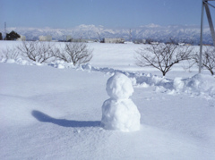 立山を眺める