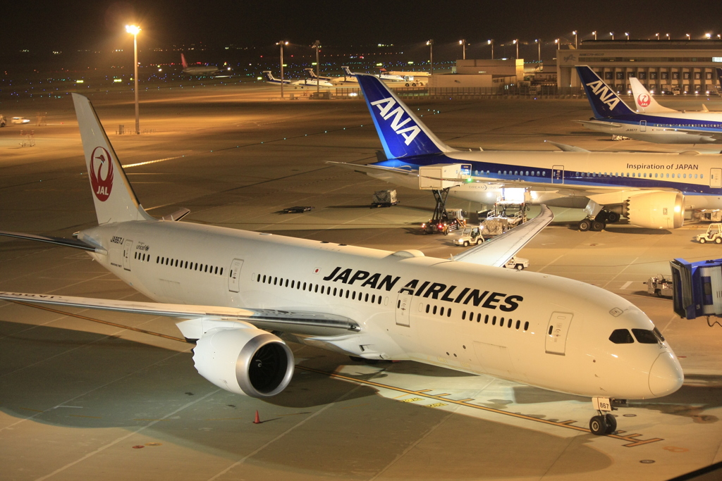 夜の空港