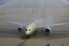 エティハド B787-9 初飛来!!