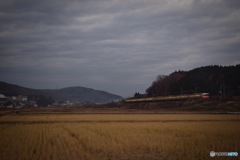 初冬の田園 夕暮れ時