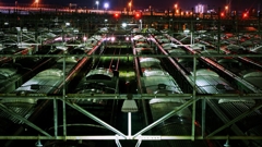 真夜中の車両基地 真夜中の車両基地