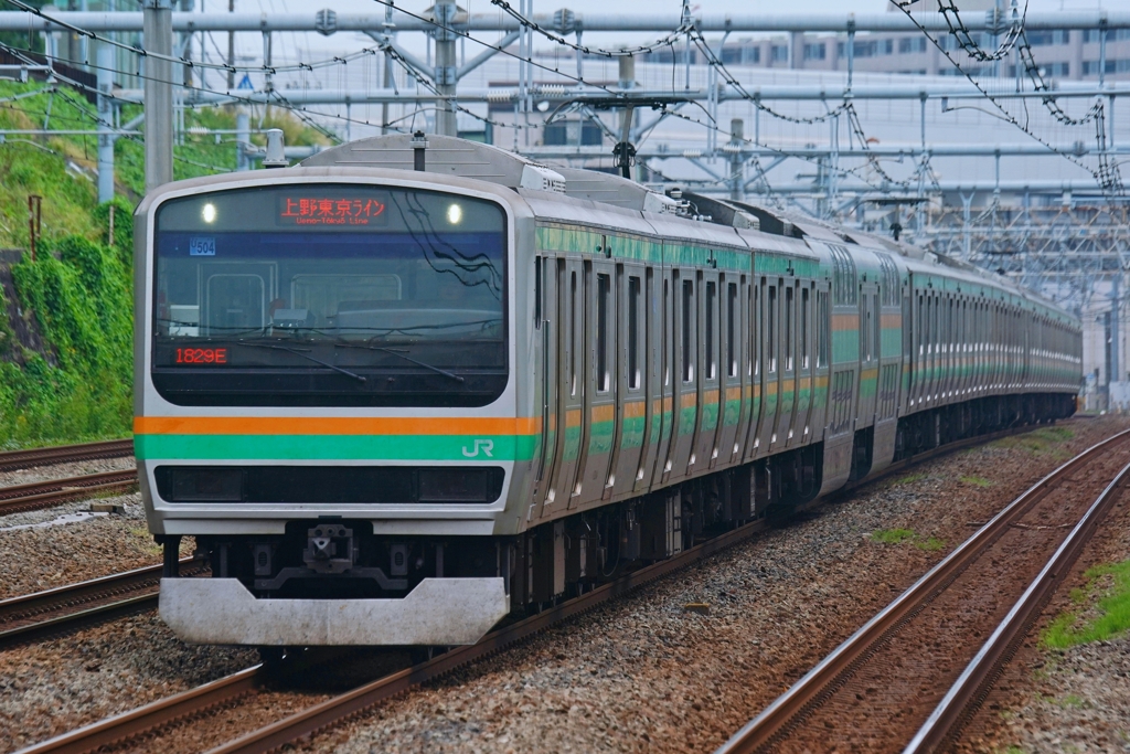 長い15両編成です