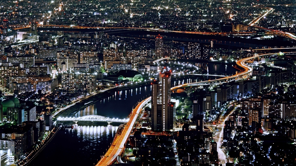 無限に広がる大夜景