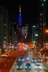 星条旗カラーの東京タワー 星条旗カラーの東京タワー