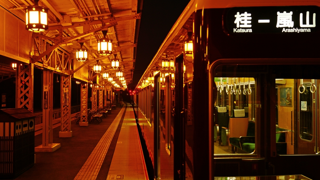 阪急嵐山駅にて…②