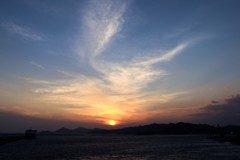 嵐の後の夕暮れ