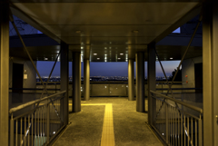 夜の市民体育館展望台