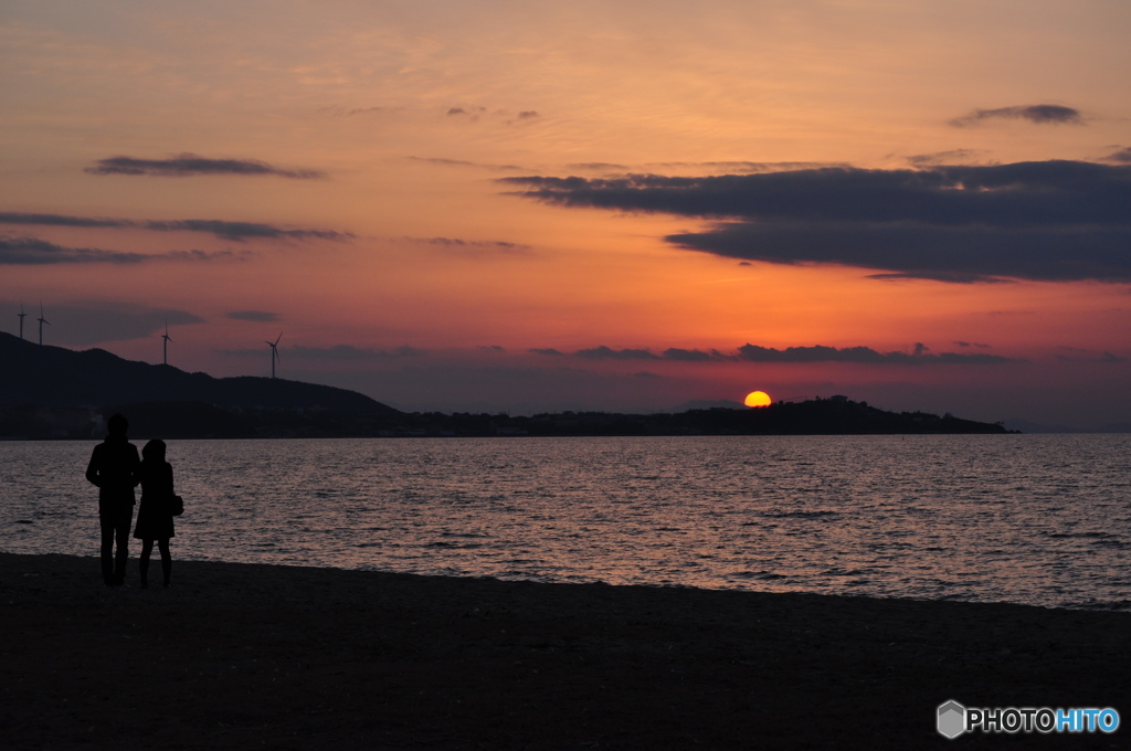 setting sun