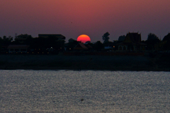 メコン川の夕日