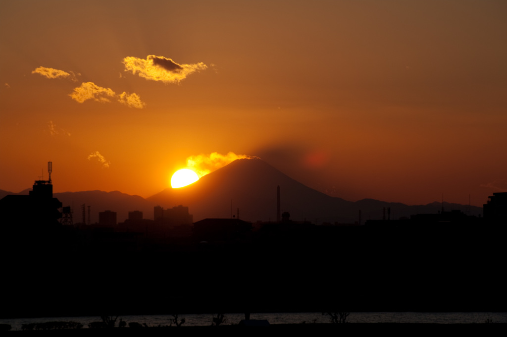 日の入り＠富士山