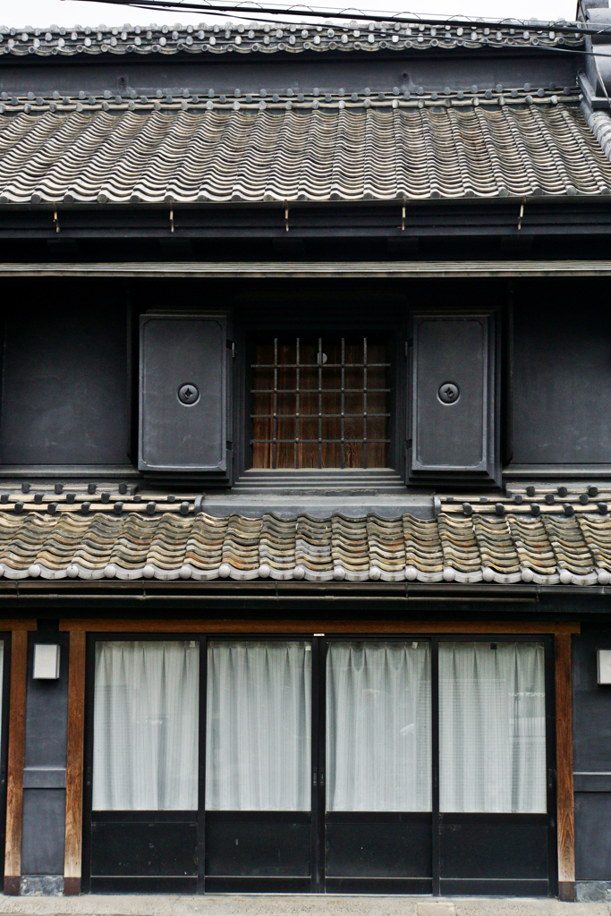 びっくり顔の蔵造りの建物