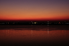 メコン川の夕日