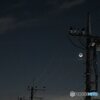 暁月と電柱ライン