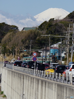 江ノ電と富士山