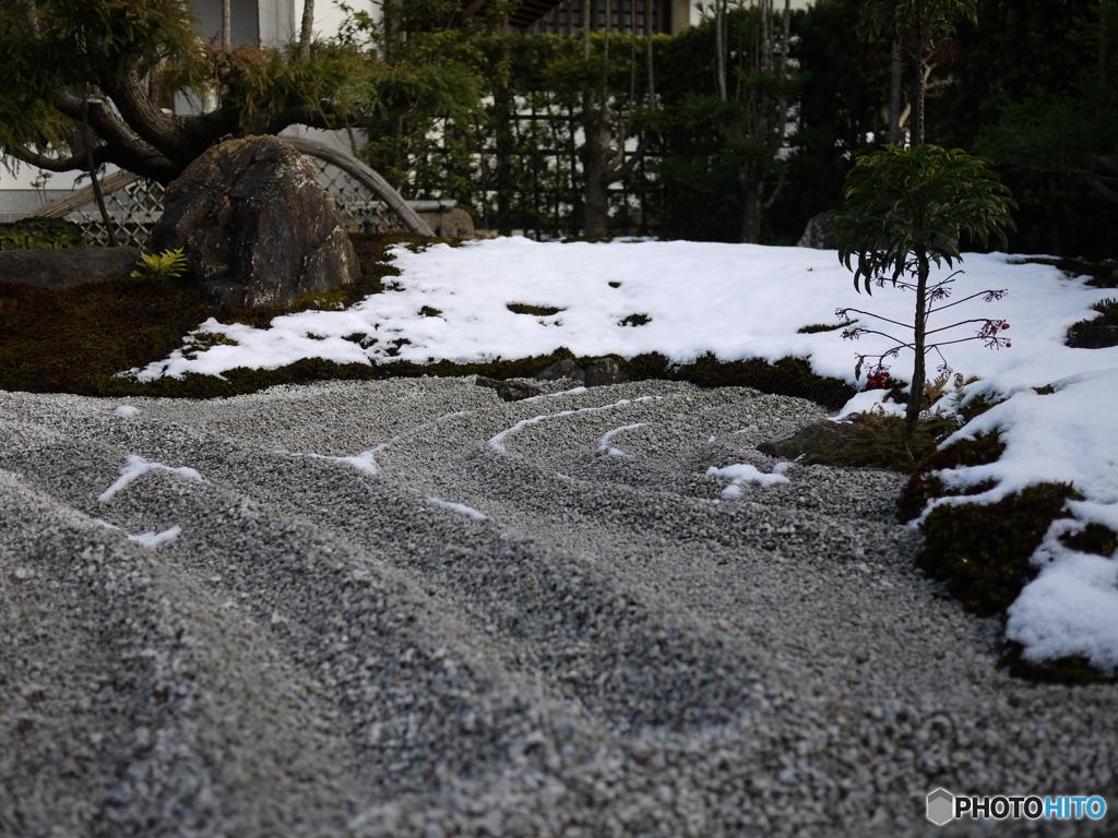 枯山水･･･すこし雪