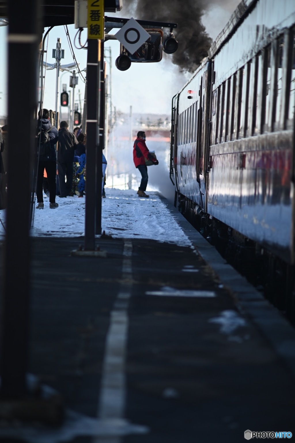 真冬の無人駅にて