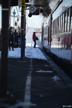 真冬の無人駅にて