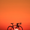 だるま夕日と自転車のコラボレーション
