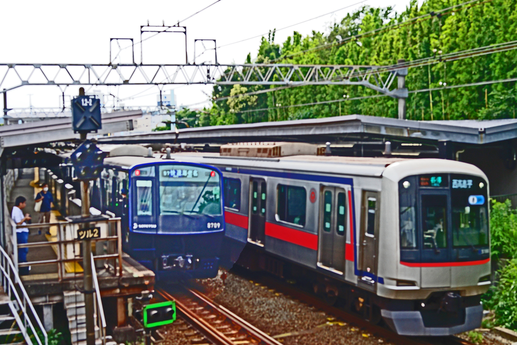 相鉄 電車往来 ⑥繁忙 鶴ヶ峰駅ホームⅡ