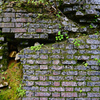 足尾探訪　⑲ カラミ煉瓦塀 模様