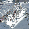 会津大内宿 雪祭り ①にぎわう人出